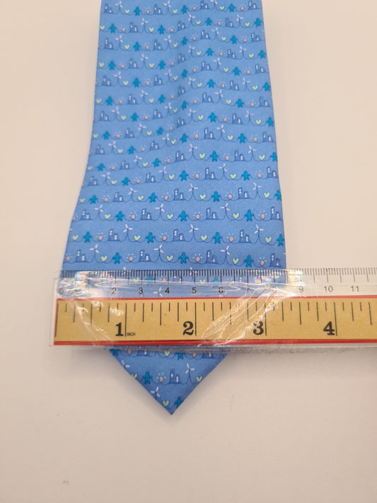 Blue Eco/ Planet friendly Mens Silk Tie Classic Designer Necktie Formal Vintage Mens Tie UK BX7