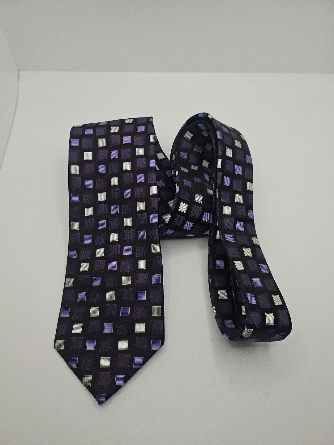 Van Buck purple Geometric Mens Silk Tie Wedding Formal Neck Tie BX15