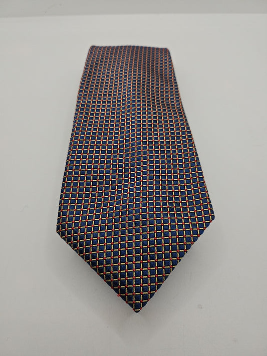 Charles Tyrwhitt Blue Geometric Mens Silk Tie Wedding Formal Neck Tie BX13