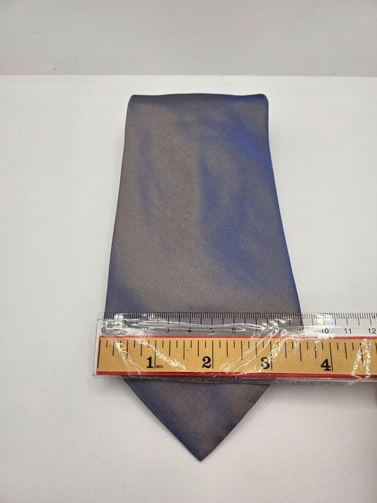 Baumler Silk Tie Mens Grey Blue 2-Tone Wedding Formal Retro Vintage Necktie BX26