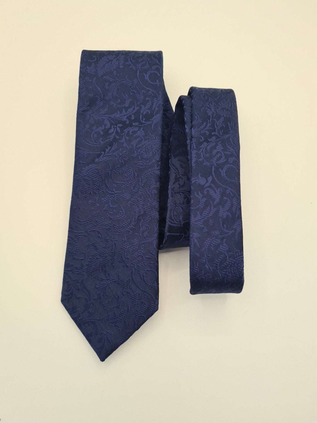 Charles Tyrwhitt Blue Thin Floral Mens Silk Tie Classic Embroidered Necktie Vintage Mens Tie UK BX12