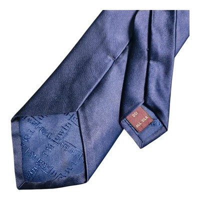 TM Lewin Navy Satin All Silk Tie Mens Vintage Retro Wedding Formal Designer Classic Necktie