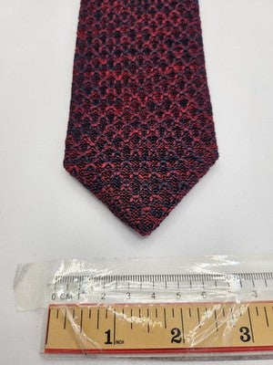 Me My Suit and Tie Skinny Knitted Red Tie Men Geometric Square End Necktie Mod Mens Vintage