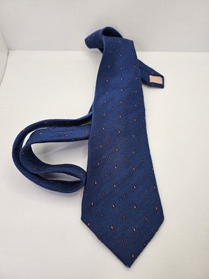 Aquascutum Silk Tie Mens Blue Paisley Teardrop Vtg Wedding Neck Tie Vintage Retro Formal