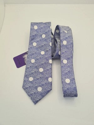 NWT Ted Baker Blue Spotty Mens Silk Tie Classic Designer Necktie Formal BX7 Vint Vintage Retro