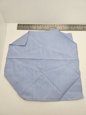 Mens Pocket Square Blue Vtg Retro Wedding Pre-Loved Vintage Poly 8''-10'' Silk Handkerchief