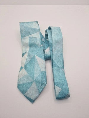 Reiss Retro Pattern Green Mens Silk Tie Classic Designer Necktie Formal BX5 Vint Vintage