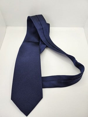 Charles Tyrwhitt Silk Tie Mens Navy Blue Textured Woven Wedding Neck Tie Vintage Retro Formal