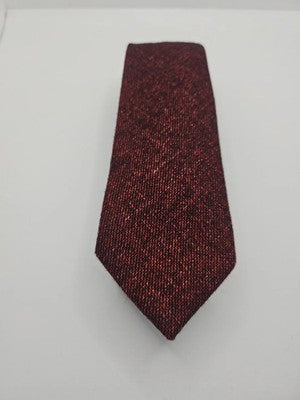 T.M Lewin Burgundy Woven Wool Thin Mens Tie Wedding Formal Neck Tie BX16 Vintage Retro Designer
