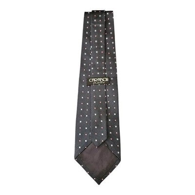 Carabou Navy Blue / Black Retro Tie Mens Vintage Wedding Formal Designer Classic Necktie