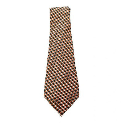 Tino Cosma Vintage Wide Green and Orange Silk Tie Mens Retro Wedding Formal Designer Classic