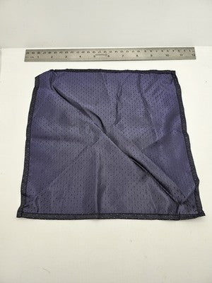 Mens Pocket Square Navy Blue Vtg Retro Wedding Pre-Loved Vintage Poly 8''-10'' Silk