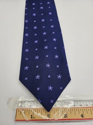 Paul Smith Silk Tie Mens Blue Purple Floral Daisy Vtg Wedding Neck Tie Clearance Vintage Retro