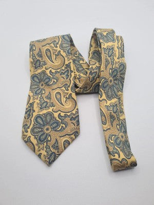 Harrods Paisley pattern Mens Silk Tie Classic Designer Necktie Formal BX9 Vintag Vintage Retro