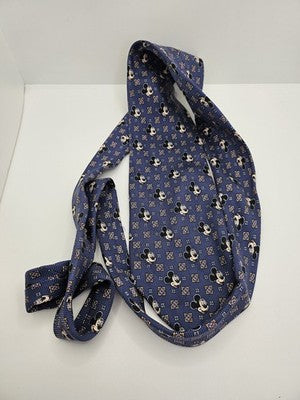Disney Mickey Unlimited Silk Tie Mens Blue Novelty Mickey Mouse Neck Clearance Vintage Retro