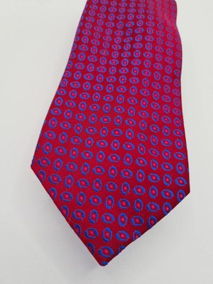 Charles Tyrwhitt Red Pattern Wedding Mens Silk Tie Classic Formal Necktie BX14 V Vintage Retro