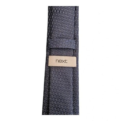 Next Navy Flecked Slim Silk Tie Mens Vintage Retro Wedding Formal Designer Classic Necktie