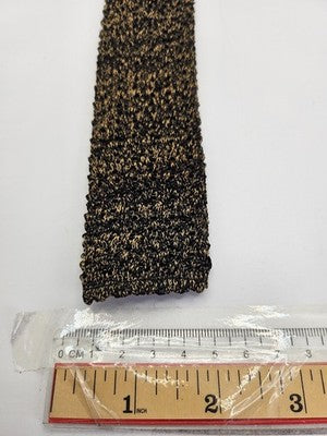 Skinny Knitted Black Tie Men Multicoloured Woven Square End Necktie Mod Mens Vintage Retro