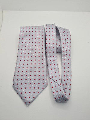 Canali Blue red Spotty Pattern Wide Mens Silk Tie Classic Designer Necktie BX10 Vintage Retro