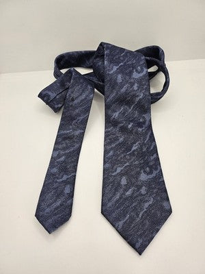 Ted Baker Silk Tie Mens Blue Camouflage Textured Vtg Wedding Neck Tie Clearance Vintage Retro