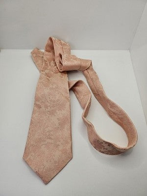 Duchamp London Silk Tie Mens Pink Floral Paisley Vtg Wedding Neck Tie Vintage Retro Formal