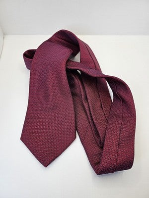 Charles Tyrwhitt Silk Tie Mens Red Navy Paisley Textured Wedding Neck Tie Vintage Retro Formal