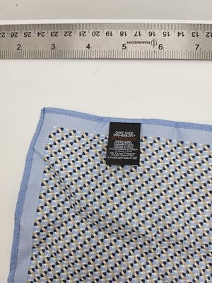Mens Pocket Square Magnusson Vtg Retro Wedding Pre-Loved Vintage Poly 8''-10'' Silk