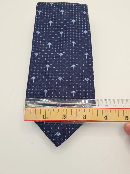 Y2K Blue Joop Aftershave Mens Silk Tie Classic Designer Necktie Vintage Mens Tie UK BX13