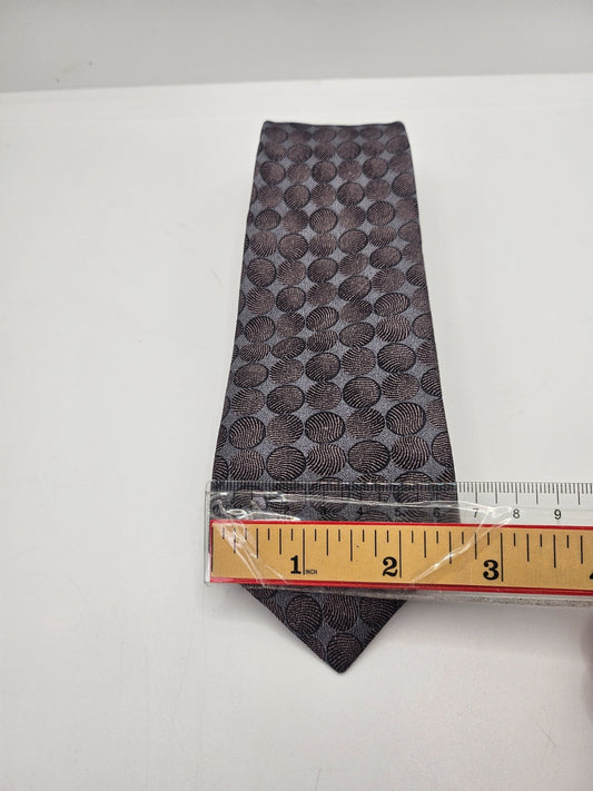 Reiss Silk Tie Mens Grey Geometric Designer Classic Vintage Retro Neck Tie BX20