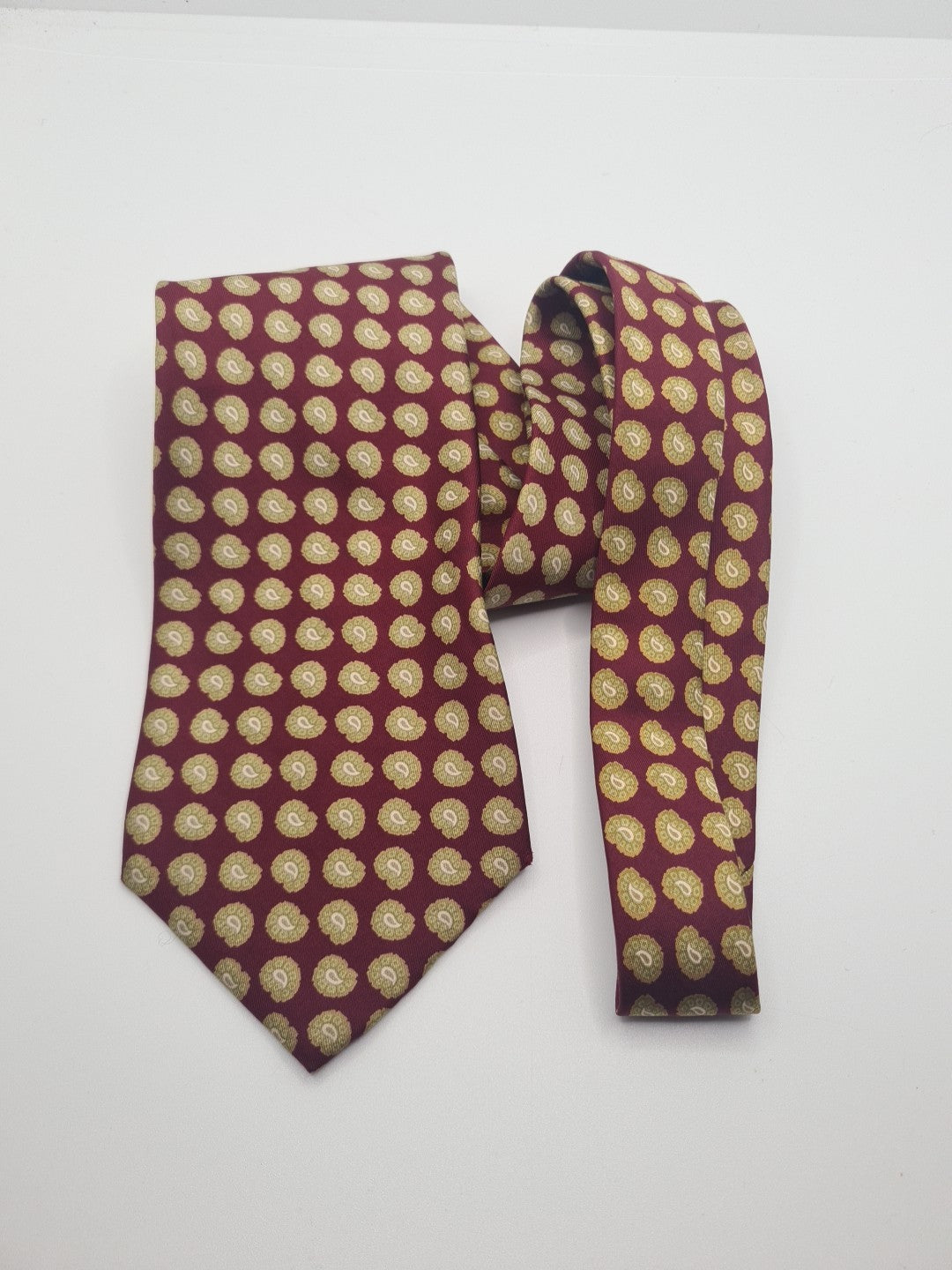 Harrods Wide red Mens Silk Tie Classic Designer Necktie Formal Vintage Mens Tie UK BX5