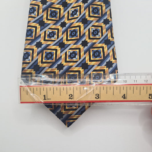 Vintage Geometric Mens Silk Tie Classic Designer Necktie Formal Business Geometric Vintage Mens Tie UK BX8