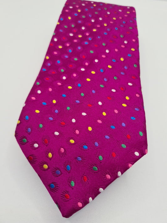 Charles Tyrwhitt Purple Wedding Mens Silk Tie Classic Designer Necktie Vintage Mens Tie UK BX13