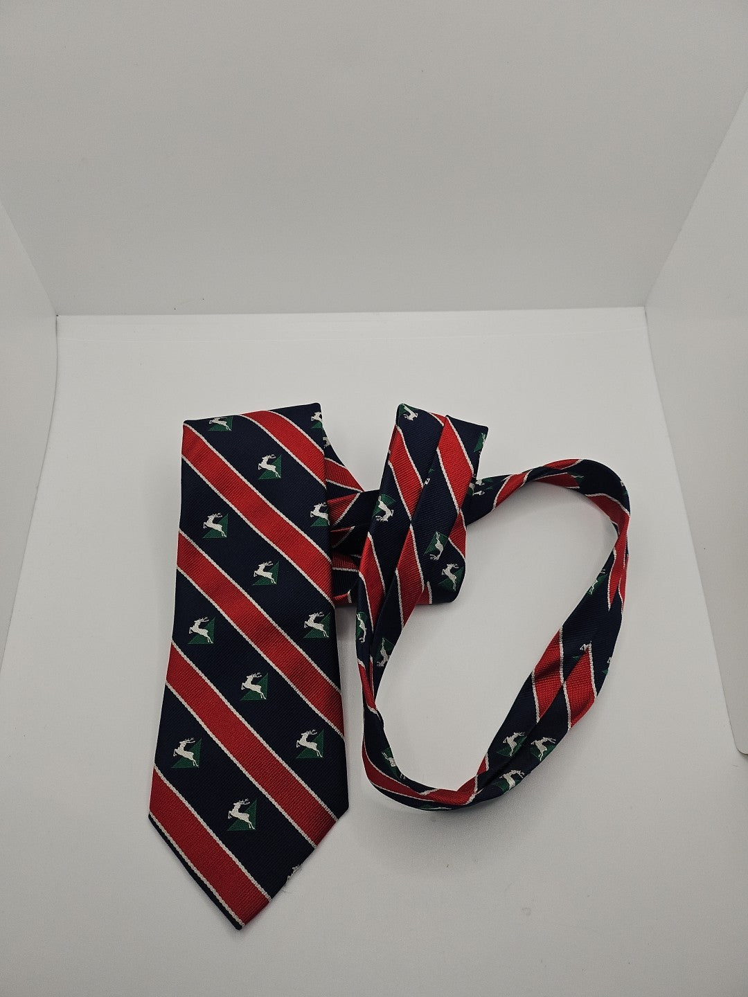 Turnbull & Asser Deer Pattern Blue Mens Silk Tie Wedding Formal Neck Tie BX17