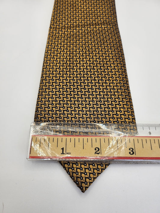 M&S Gold Blue Geometric Silk Tie