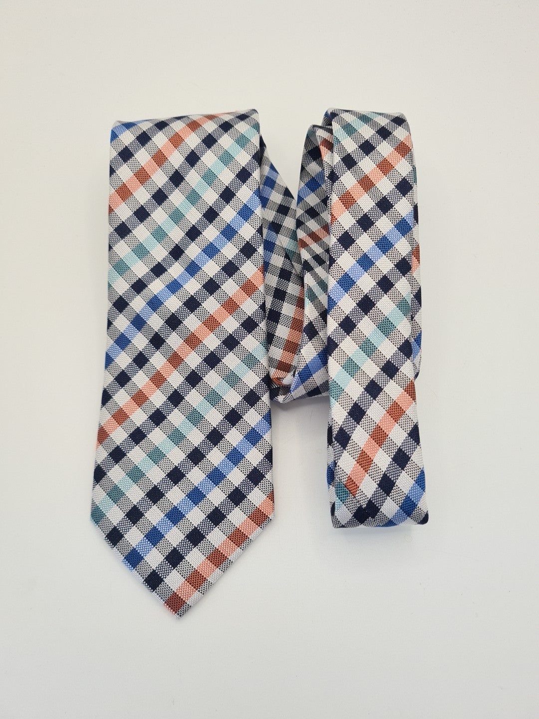 Hawes & Curtis Grey Plaid Pattern Silk Tie | Designer Mens Tie UK BX10