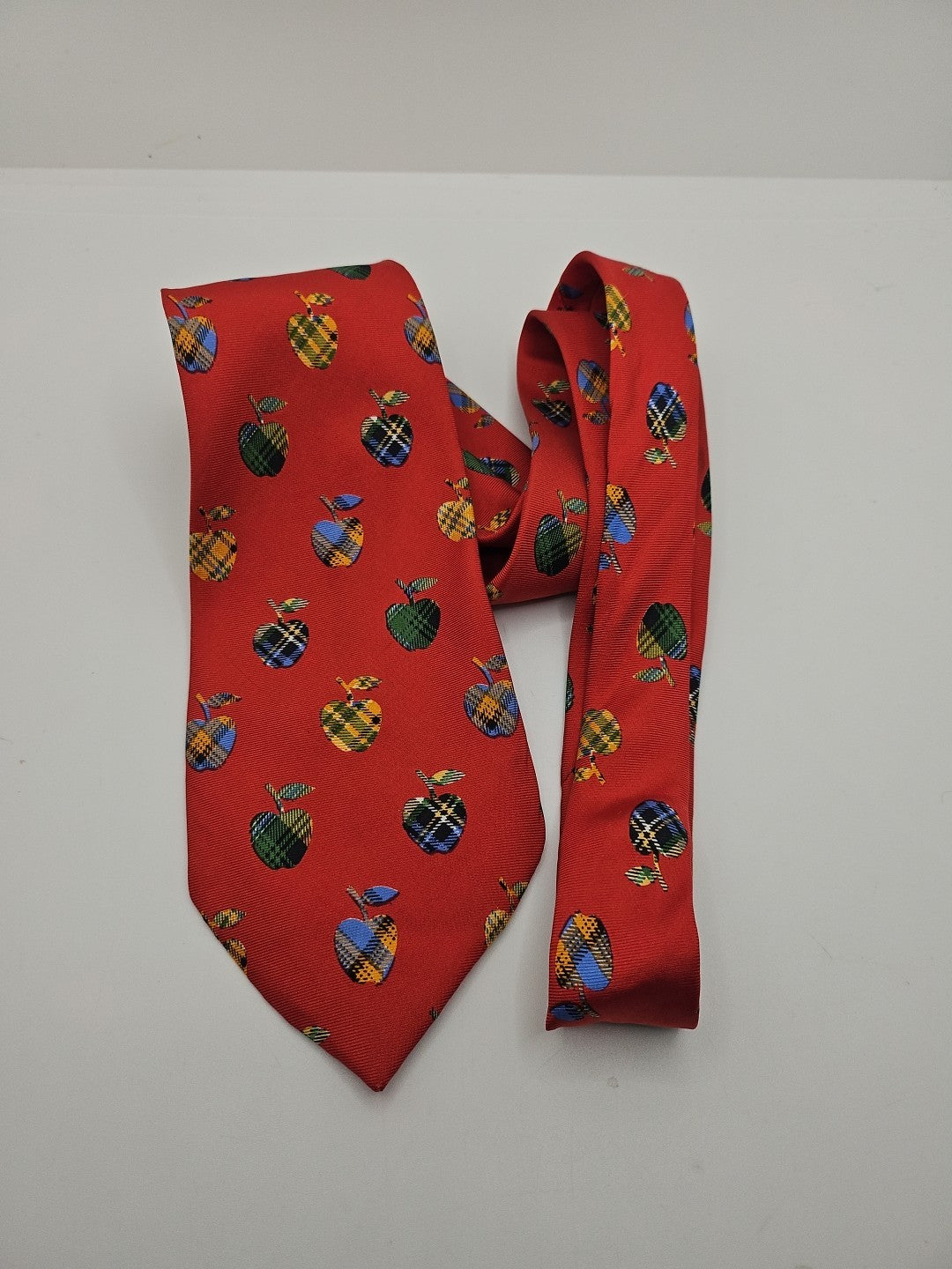 Liberty Red vintage Apple Tartan Mens Silk Tie Wedding Formal Neck Tie BX13