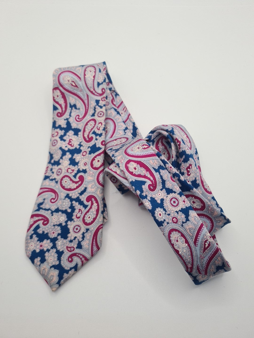 John Francomb Skinny paisley Pattern Mens Silk Tie Classic Designer Necktie Paisley Vintage Mens Tie UK BX12