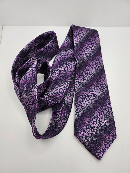 Ted Baker Mens Silk Tie Purple Floral Bright Vintage Retro Wedding Neck Tie R1