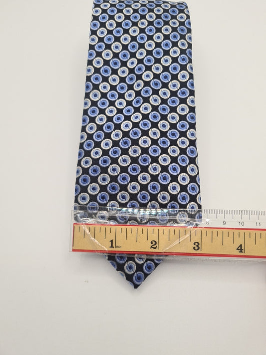 Ted Baker Black Blue Spotted Mens Silk Tie Classic Designer Necktie Formal Spotted Vintage Mens Tie UK BX8