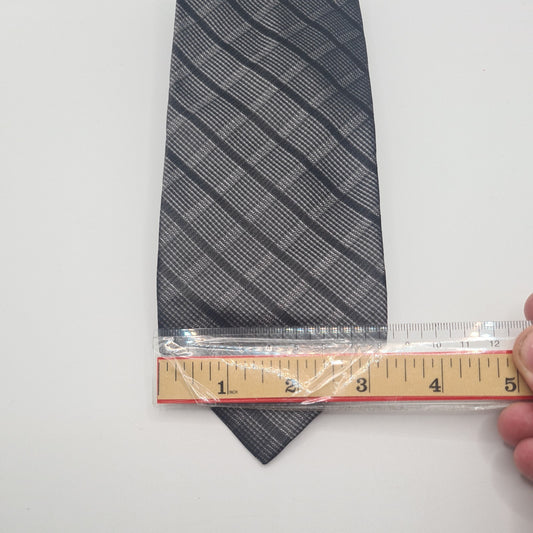 Grey Striped Mens Silk Tie Classic Designer Necktie Formal Business Striped Vintage Mens Tie UK BX9