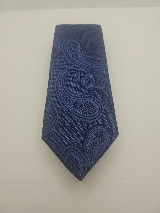 Charles Tyrwhitt Blue Paisley Jaquard Mens Silk Tie Wedding Formal Neck Tie BX13