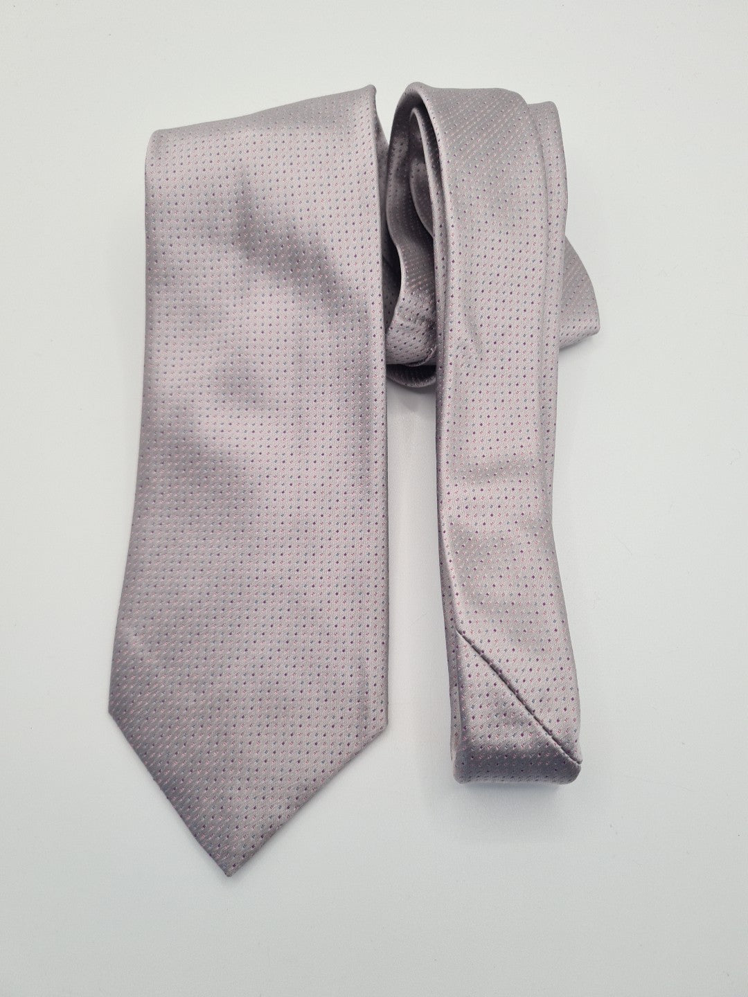 Charles Tyrwhitt Silver Dotted Wedding Mens Silk Tie Classic Formal Necktie Spotted Vintage Mens Tie UK BX14