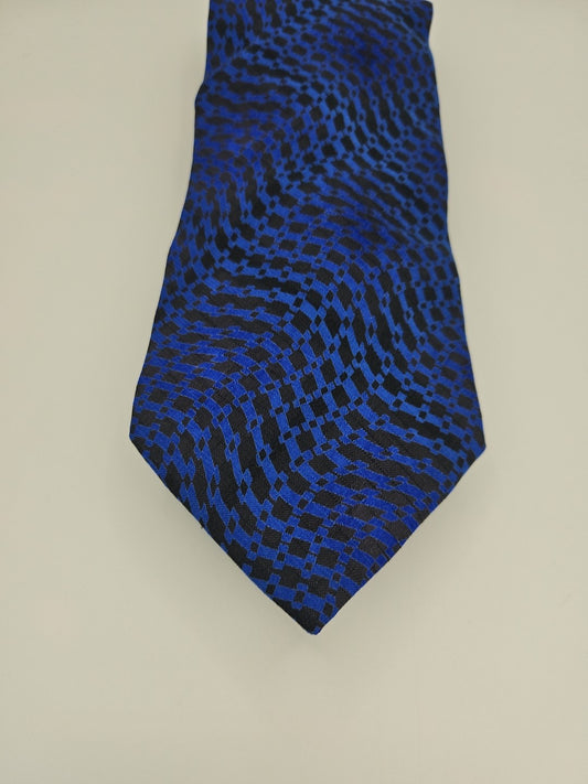 Cerutti Retro Blue Pattern Mens Silk Tie Wedding Formal Neck Tie BX15