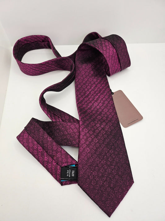Ted Baker New Mens Silk Tie Purple Flower Vtg Retro Wedding Neck Tie R9