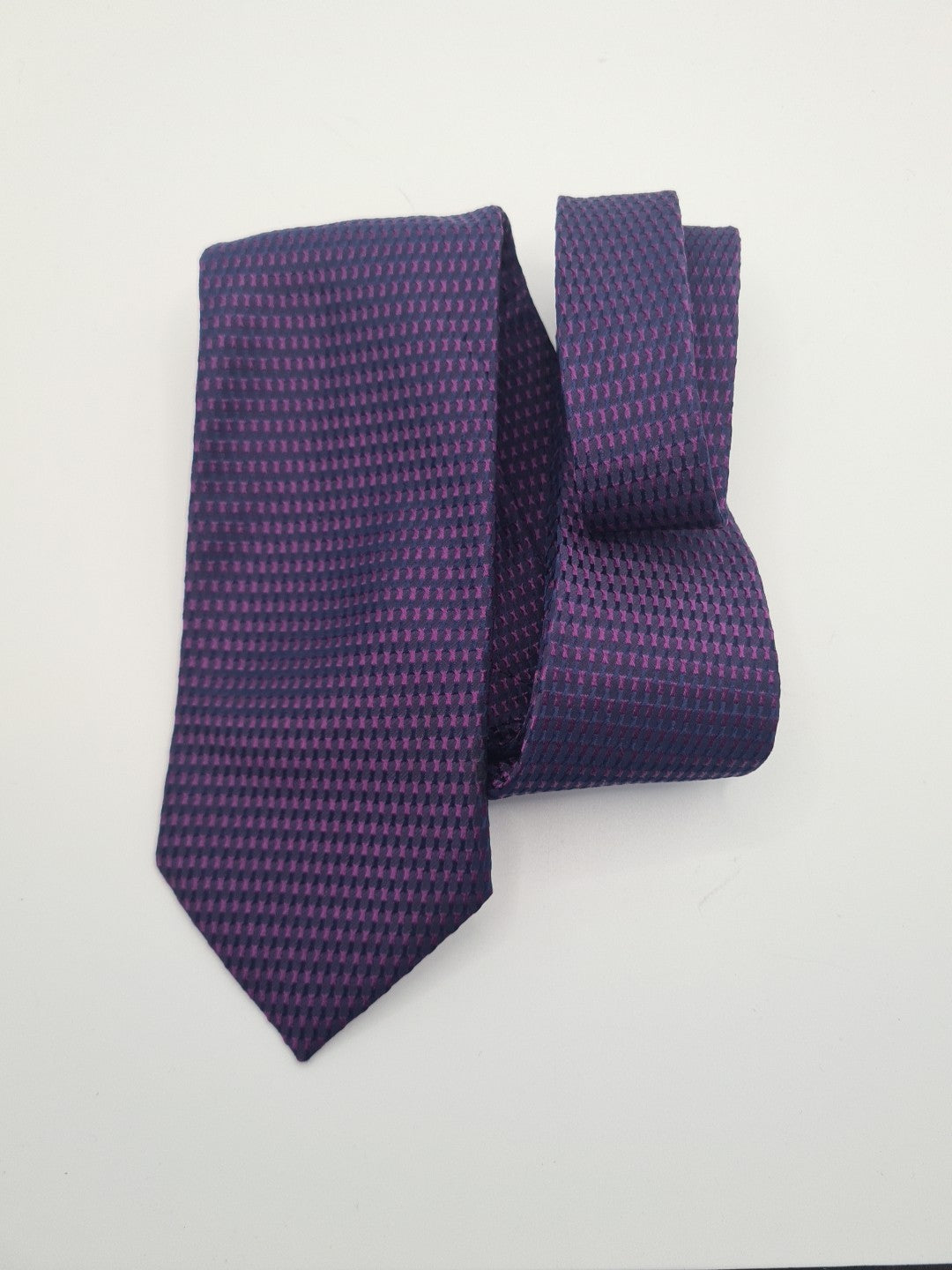 Saville Row Purple Pattern Mens Silk Tie Classic Designer Necktie Vintage Mens Tie UK BX6