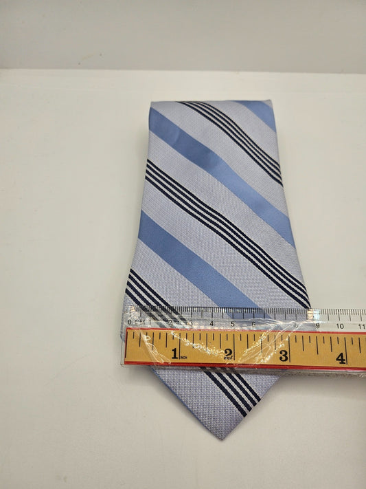 Tommy Hilfiger Light Blue Striped Silk Tie