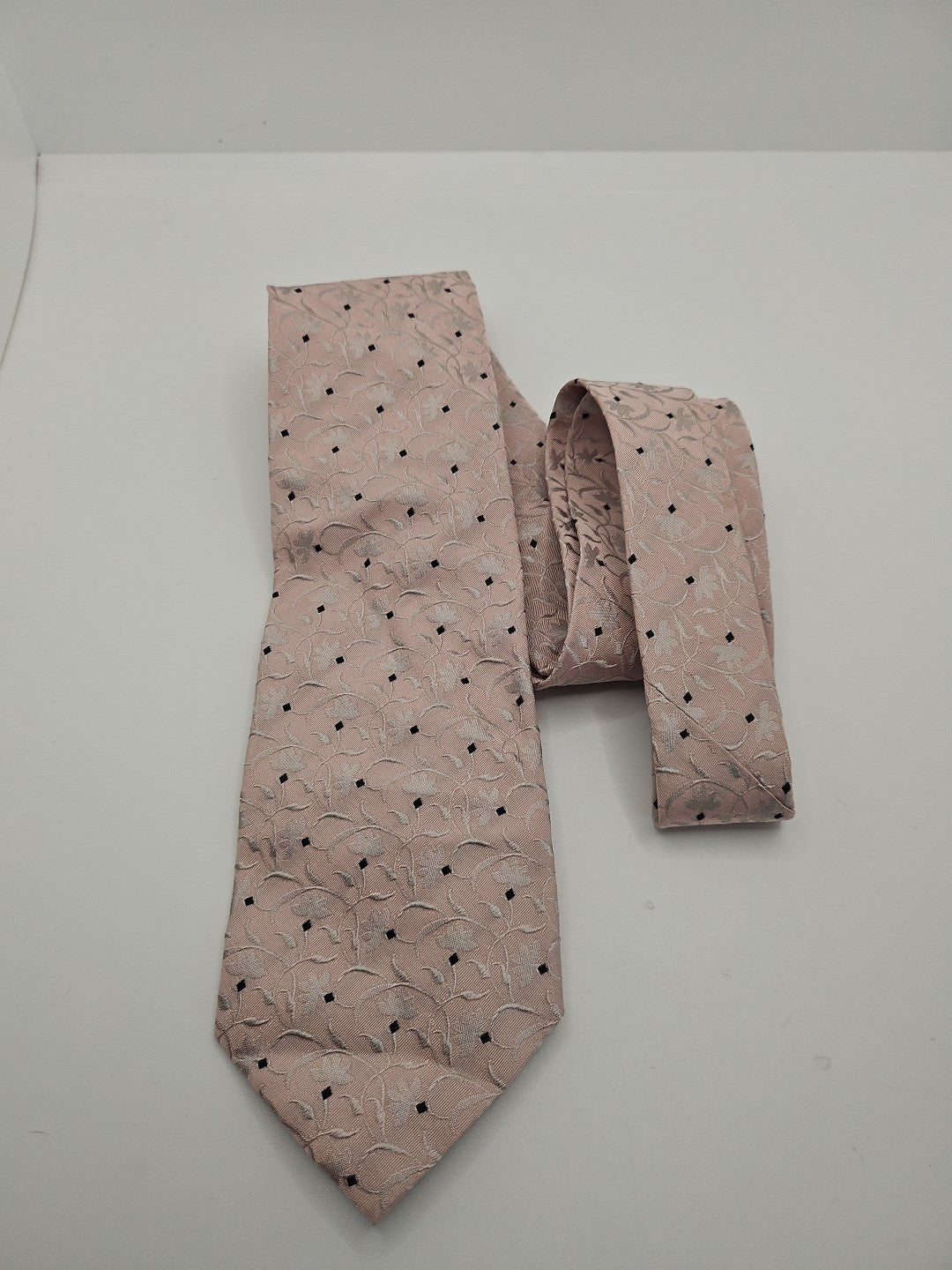 Paul Smith Pink/Silver Floral Mens Silk Tie Wedding Formal Neck Tie BX17