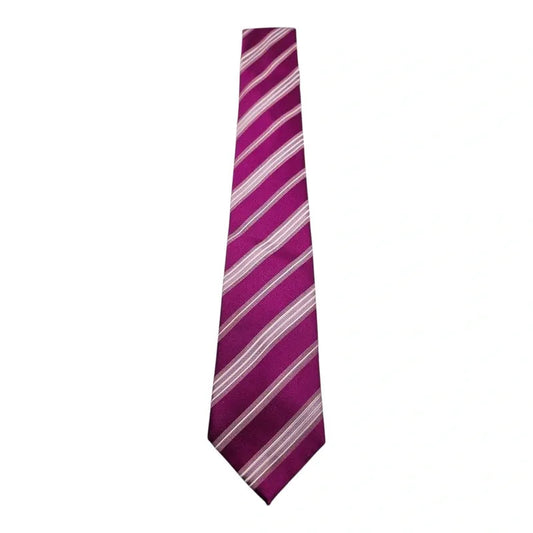 Alexandre Savile Row Purple / Pink Wedding formal Neck tie Striped Tie