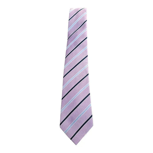 TM Lewin Purple, Black & Blue Wedding formal Neck tie All Silk Tie