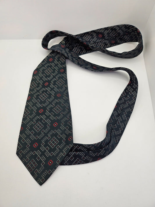 Ralph Lauren Polo Blue Geometric Silk Tie